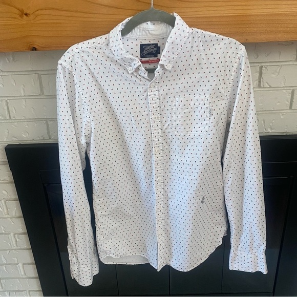 Men's White Patterned Shirt - Picture 1 of 10